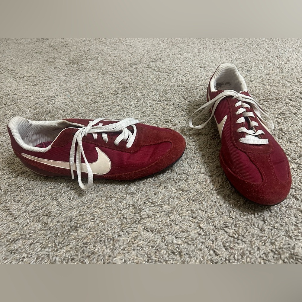 Vintage Nike Waffle Running Shoes Womens Size 7.5 Sneakers Trainer Lace Up Suede
